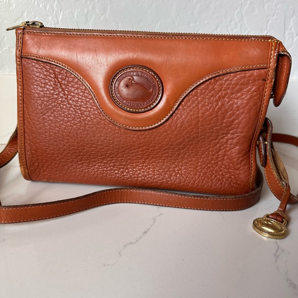 Dooney & Bourke Tan Crossbody Bag with Pebbled Leather